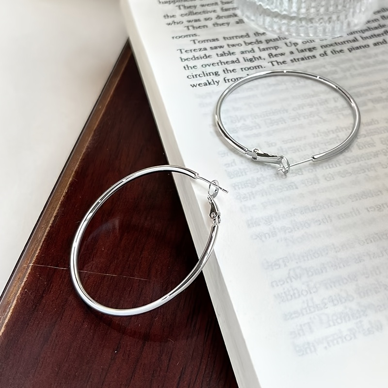 Metal Hoop Earrings Round Studs Various Sizes Classic